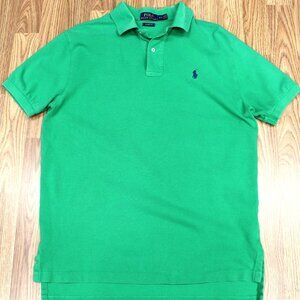 POLO RALPH LAUREN CLASSIC FIT POLO SHIRT 100% COTTON SHIRT GREEN MEDIUM, M
